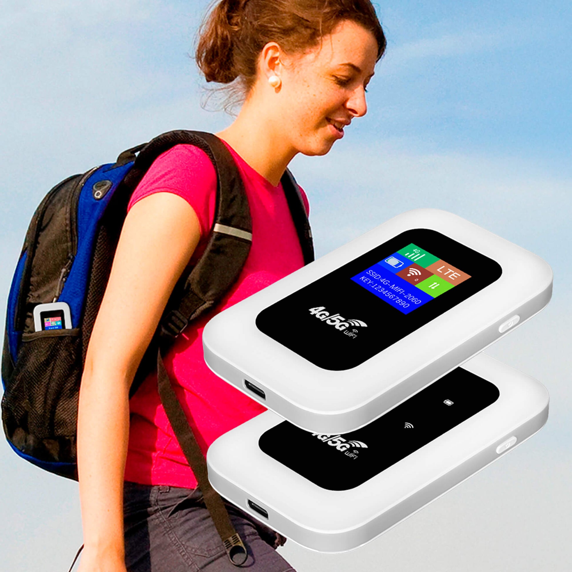 Compact High-Speed 5G Mobile WiFi Hotspot Device
