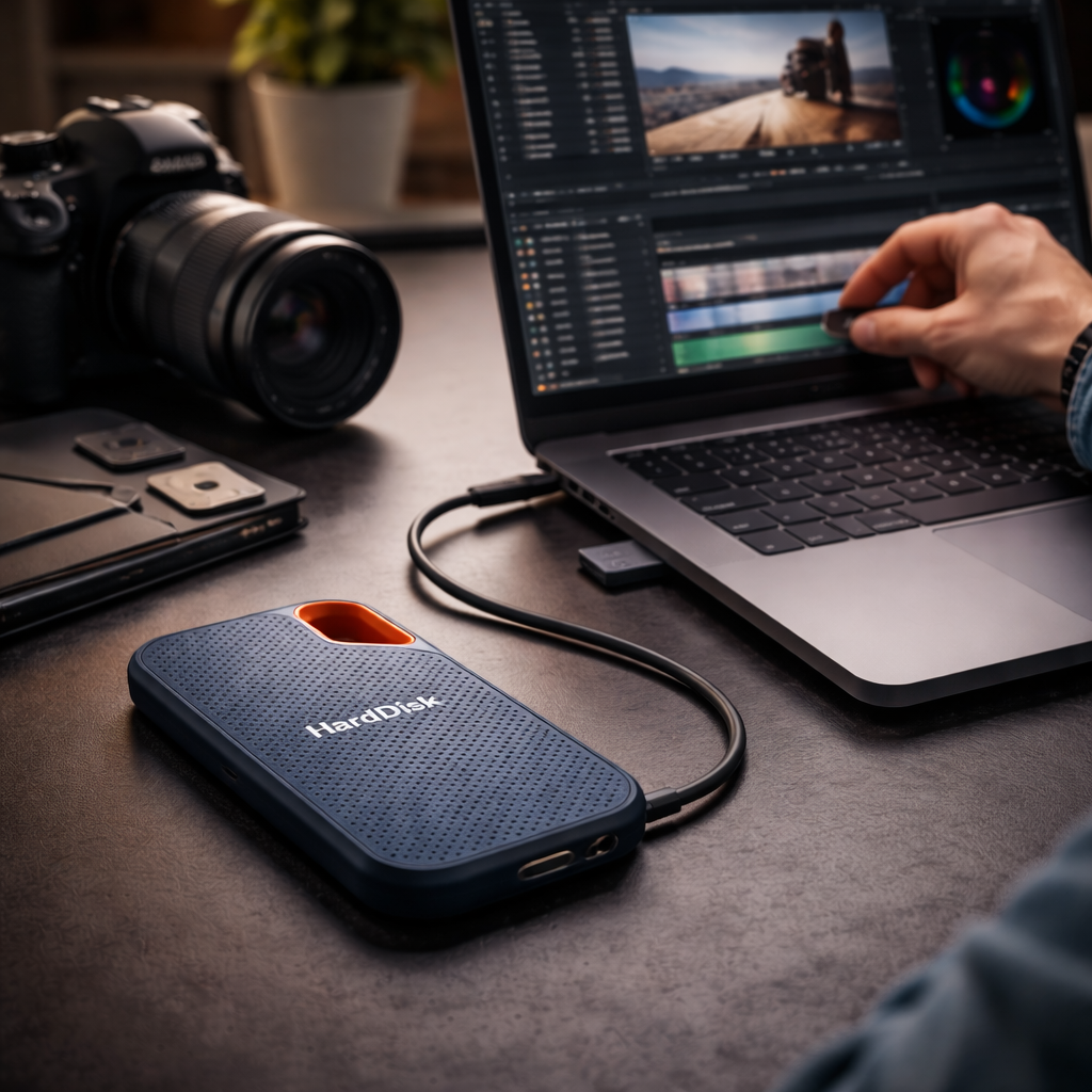 Portable SSD External Solid State Drive USB-C Slim Backup Storage