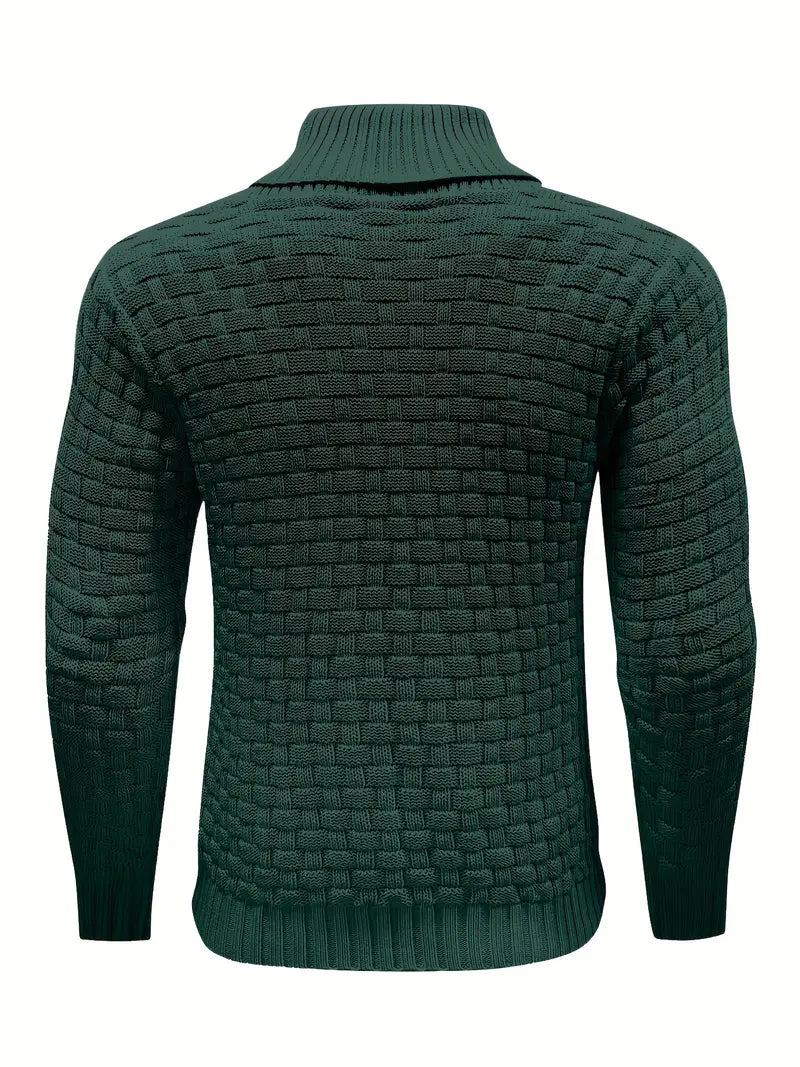 Men's Elegant Warm Knitted High Neck Sweater