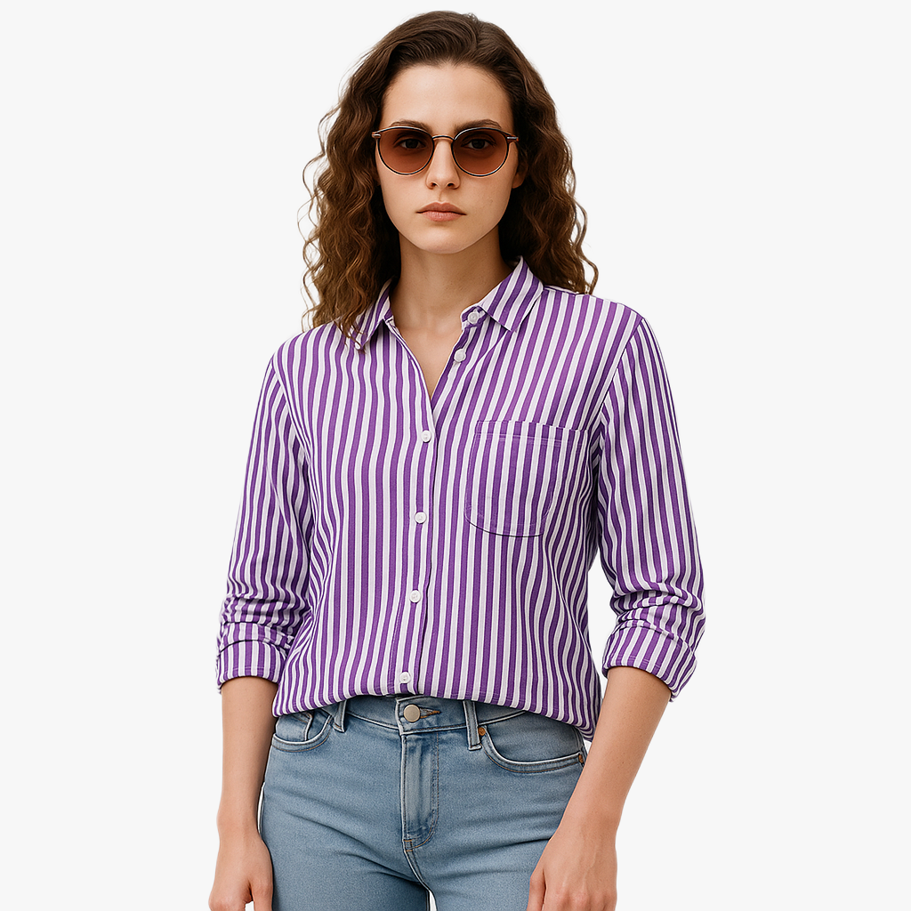 Chic Striped Women's Blouse for Effortless Style