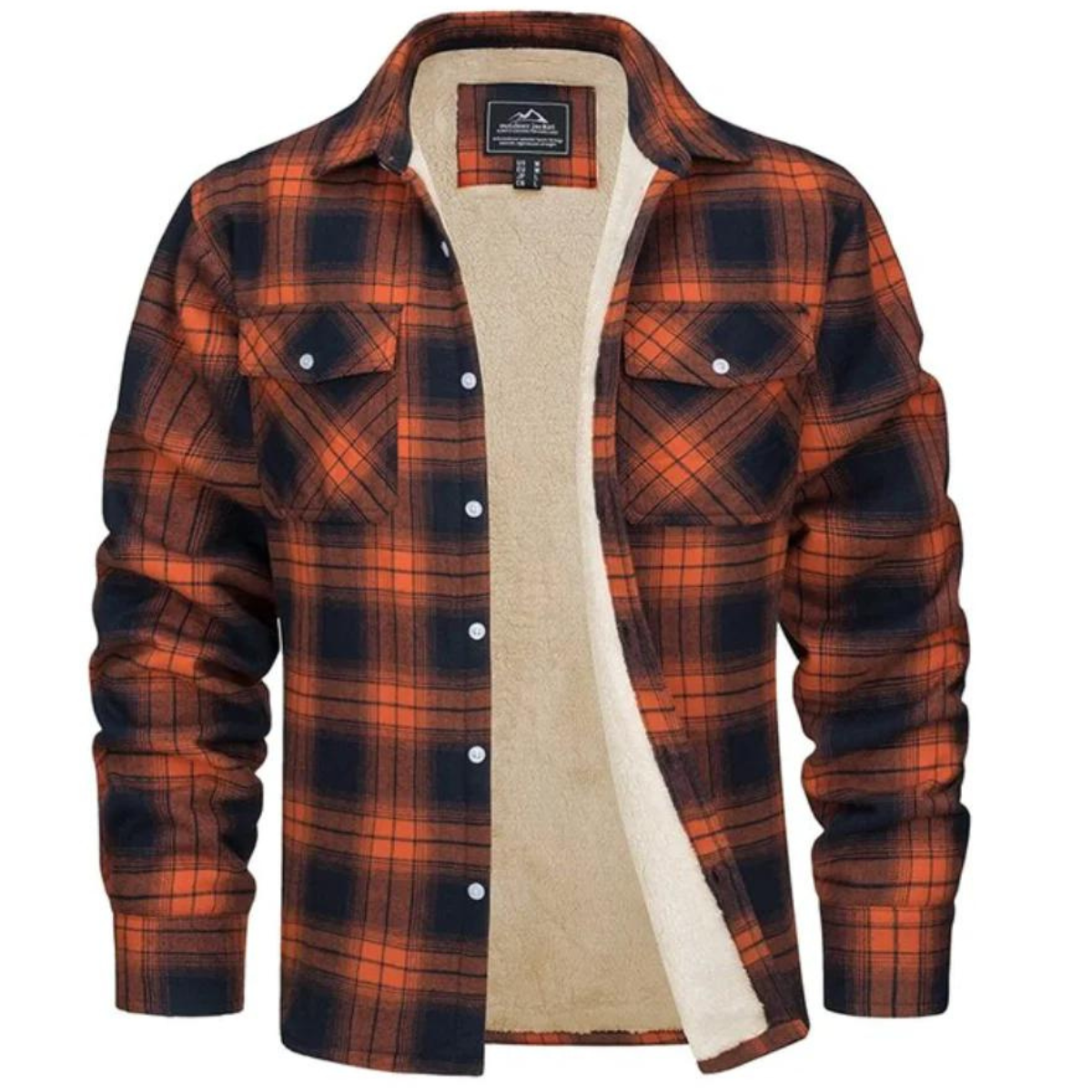 Warm and Stylish Plaid Shirt Jacket for Men