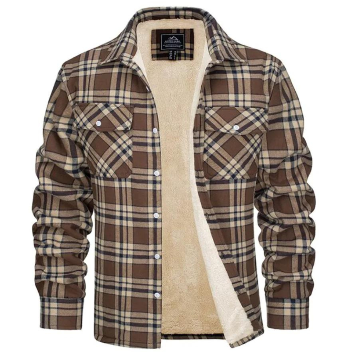 Warm and Stylish Plaid Shirt Jacket for Men