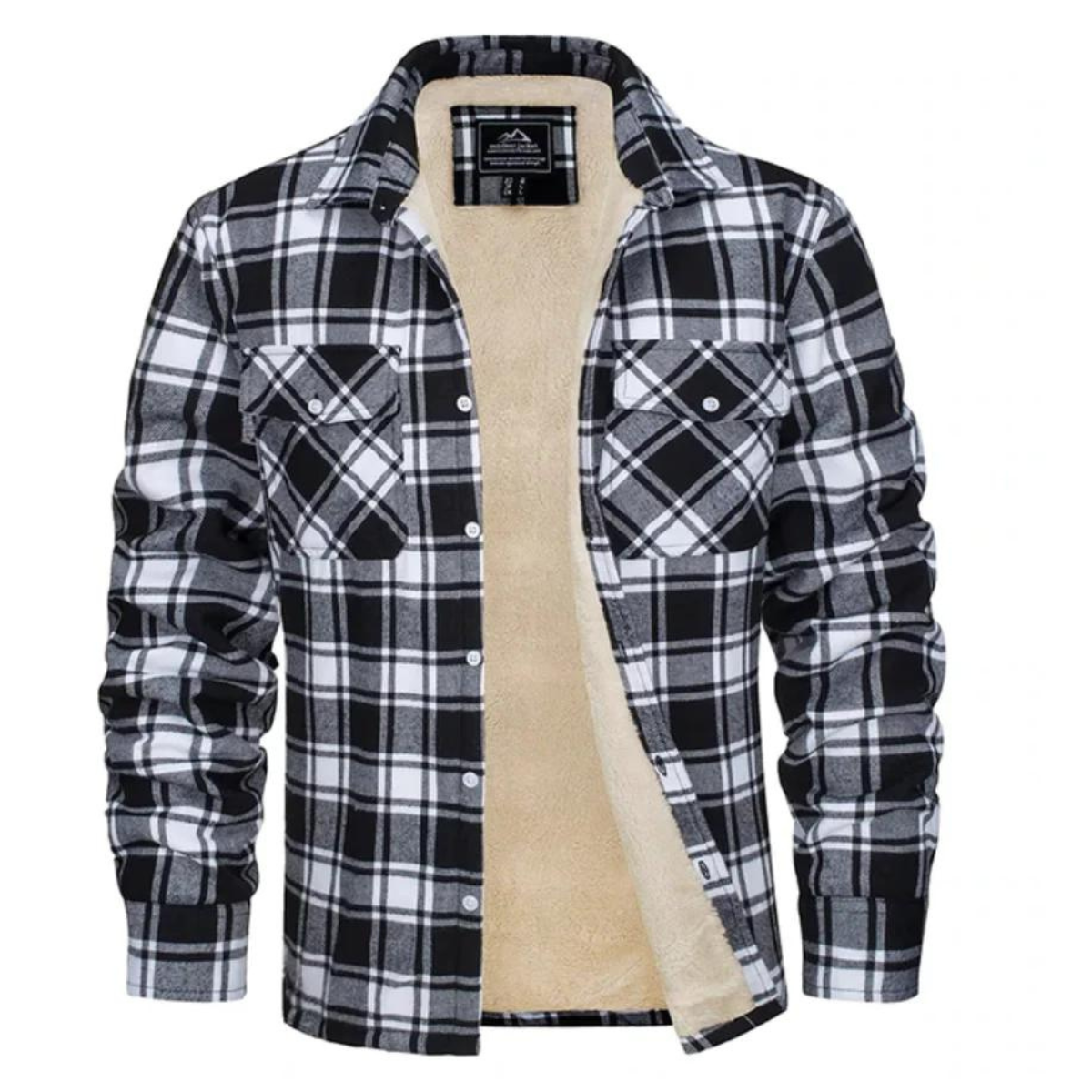 Warm and Stylish Plaid Shirt Jacket for Men