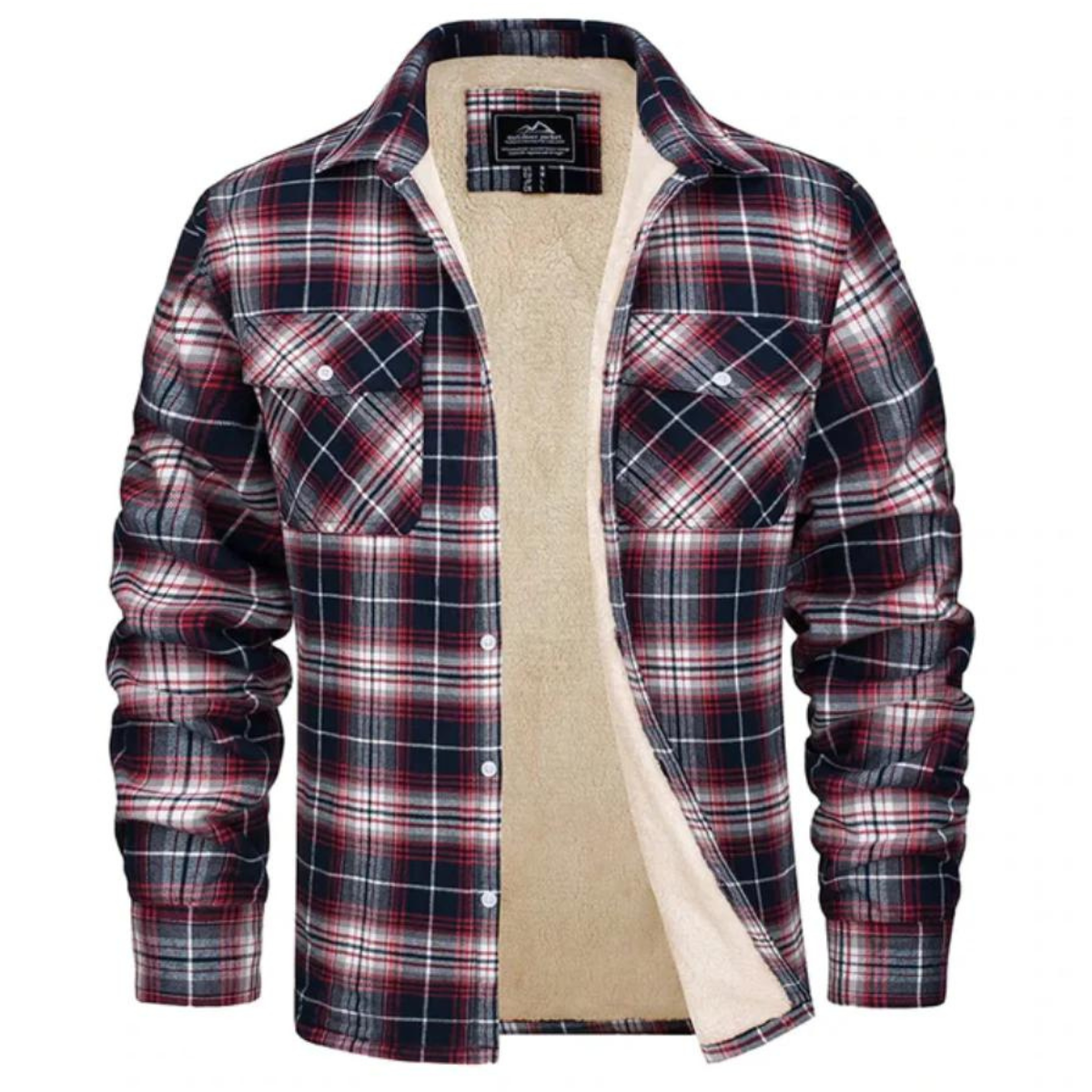 Warm and Stylish Plaid Shirt Jacket for Men