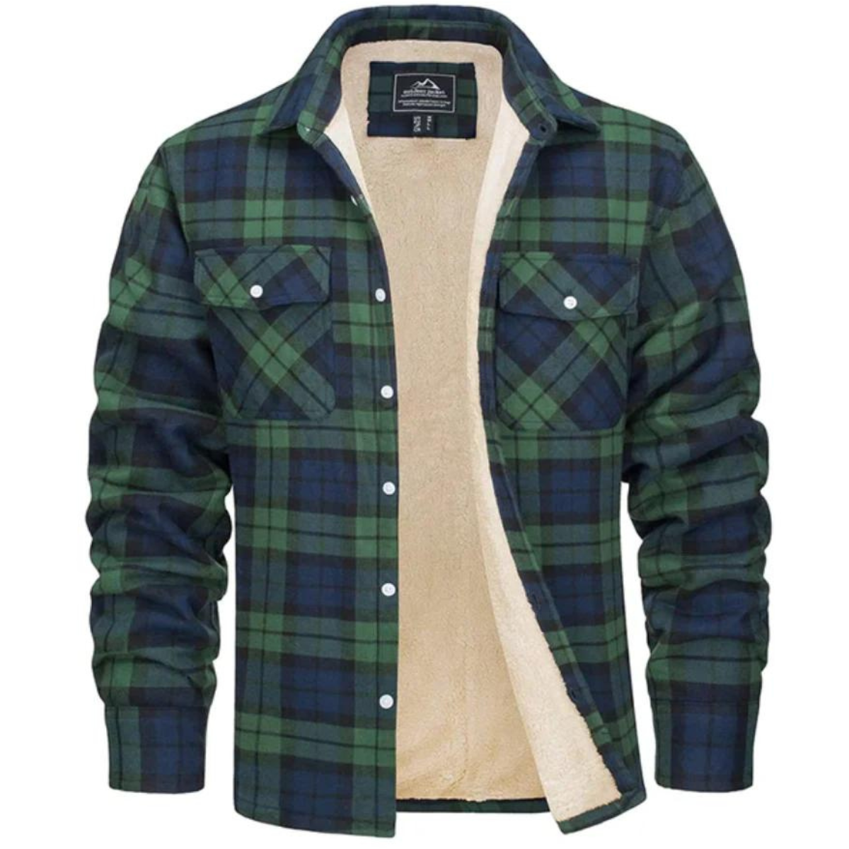 Warm and Stylish Plaid Shirt Jacket for Men