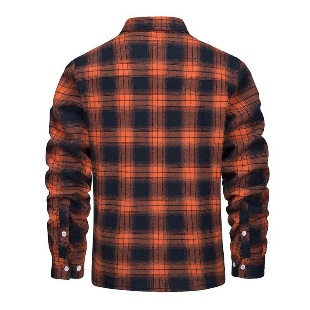 Warm and Stylish Plaid Shirt Jacket for Men