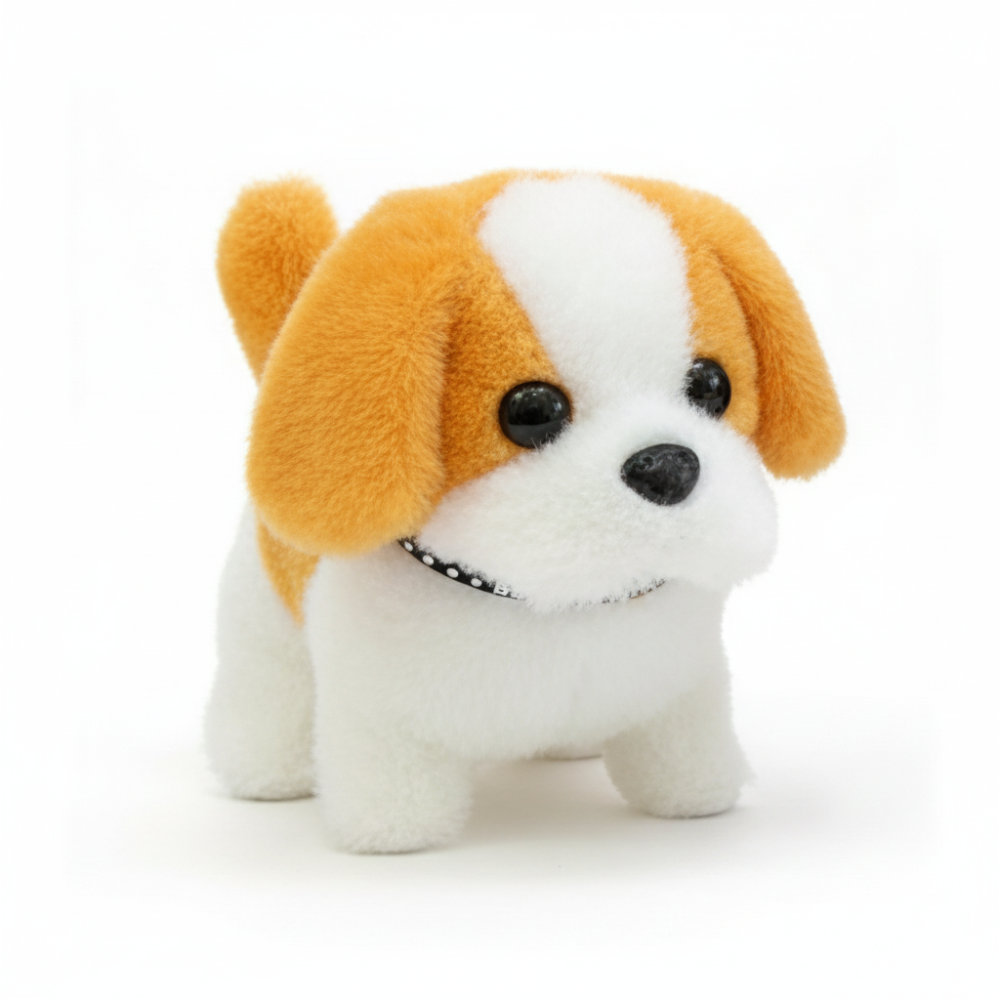 Robot Dog Toy Interactive Walking Barking Plush Puppy Battery Operated