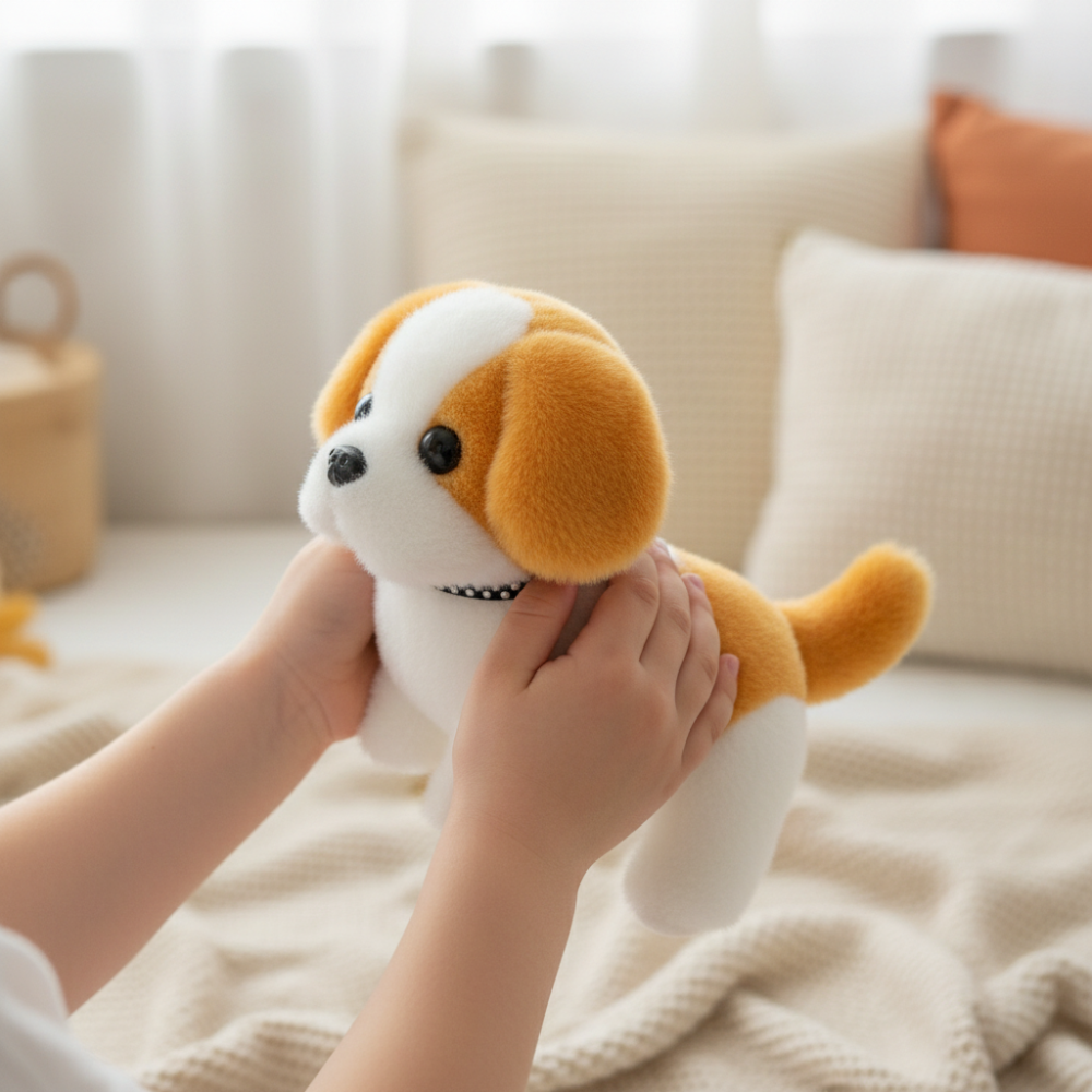 Robot Dog Toy Interactive Walking Barking Plush Puppy Battery Operated - Image 2