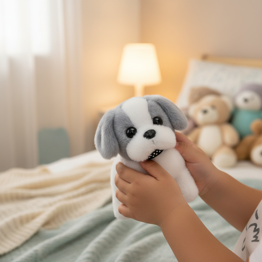Robot Dog Toy Interactive Walking Barking Plush Puppy Battery Operated - Image 4
