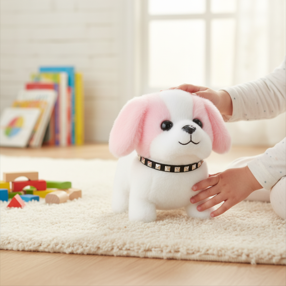 Robot Dog Toy Interactive Walking Barking Plush Puppy Battery Operated - Image 8