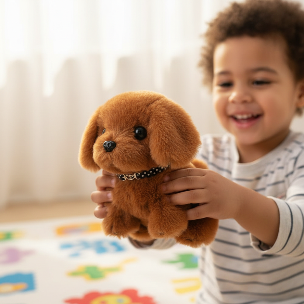 Robot Dog Toy Interactive Walking Barking Plush Puppy Battery Operated - Image 12