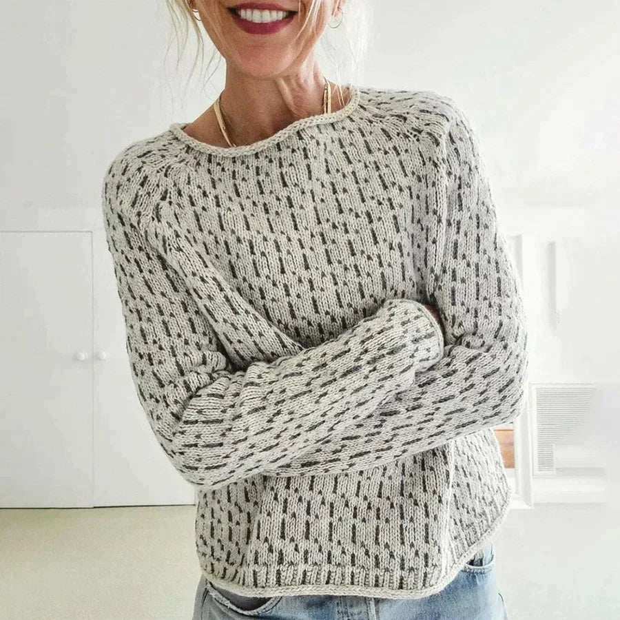 Women’s Fashion Knitted Boat Neck Sweater