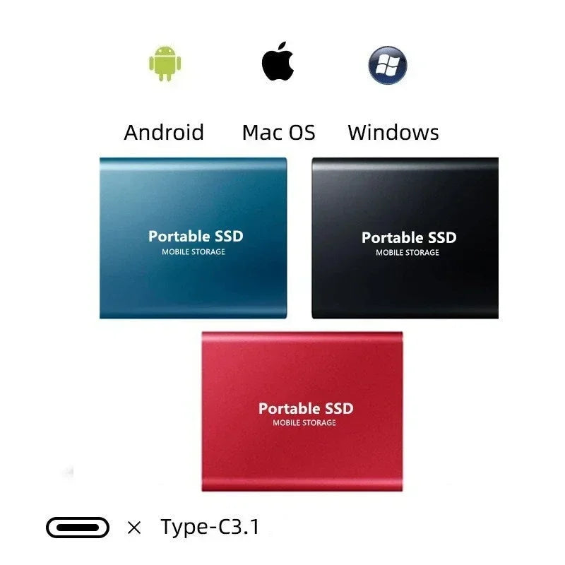 Ultra-Fast Reliable 2TB External SSD USB Storage for Laptops and Desktops