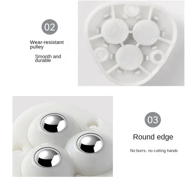 4 Piece Self Adhesive Caster Wheels 360 Degree Swivel - Image 7