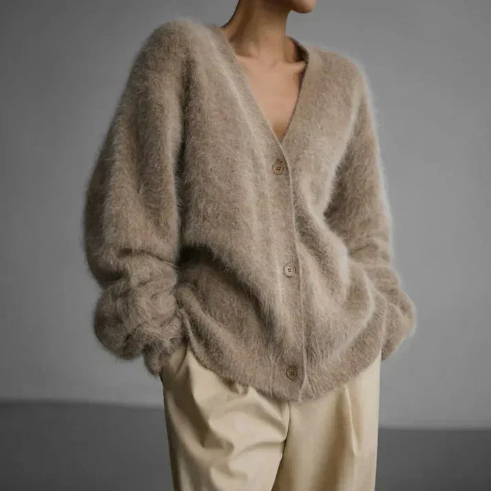 Women's Timeless Elegance Loose-Fitting Cardigan