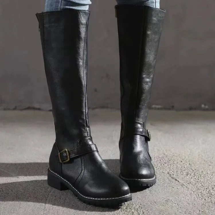 Women’s Versatile Outdoor High Leather High Boots