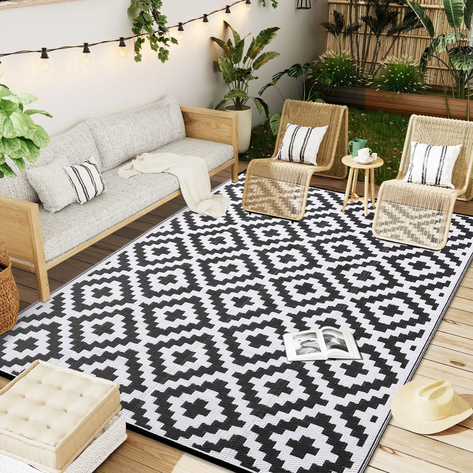 Harbour Haven Outdoor Rug | Reversible Waterproof Patio Mat
