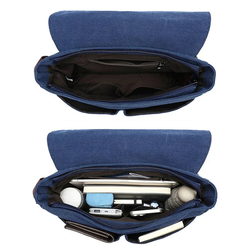 Jasper | Men's Vintage Canvas Crossbody Messenger Bag - Image 4