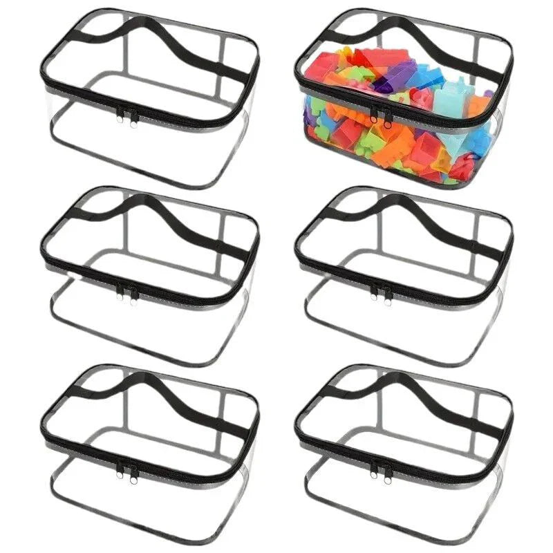 Toy Storage Bag Large Capacity Clear Mesh Organizer Kids Puzzle Block - Image 2