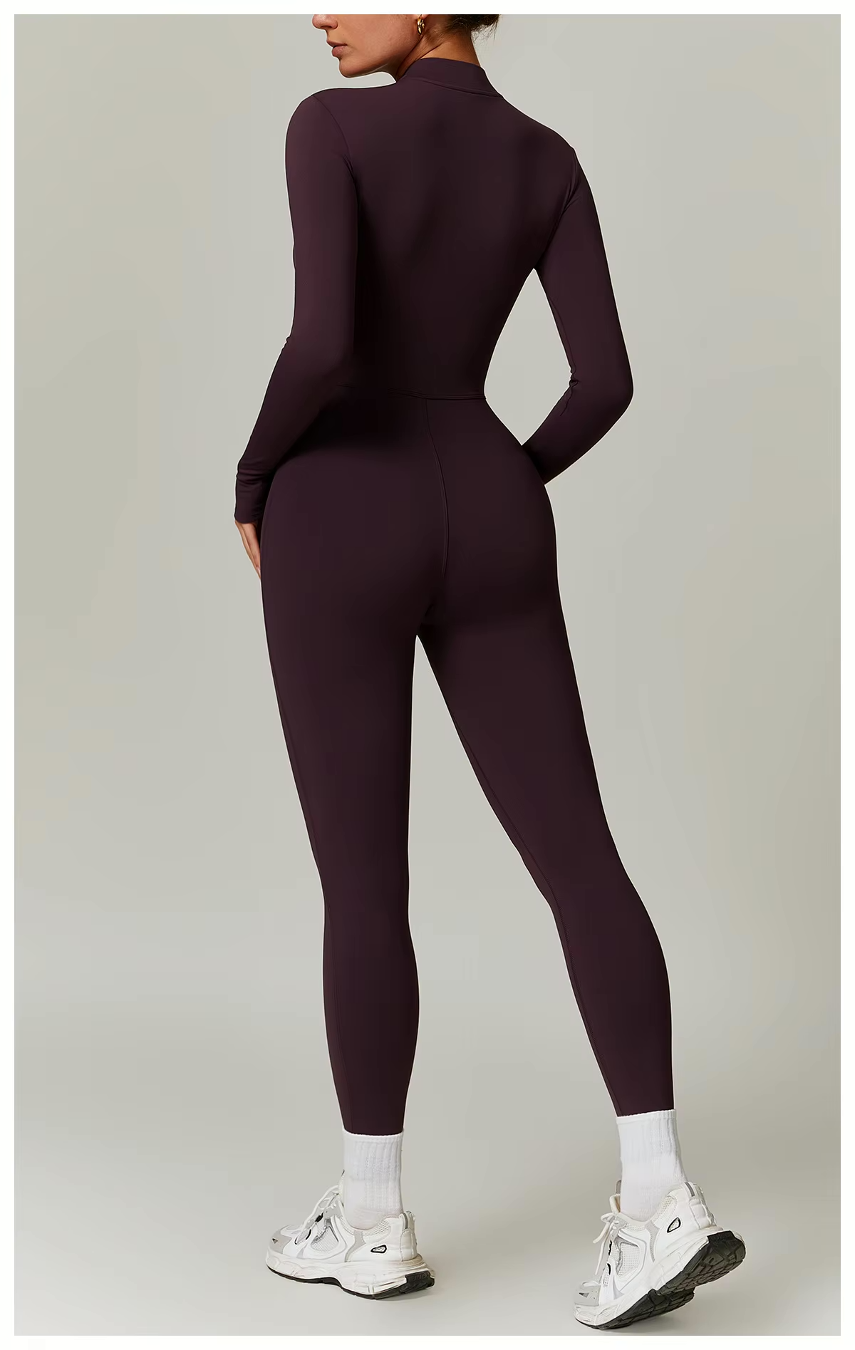 Women's Flexible Collar Winter Body-con One-Piece Jumpsuit