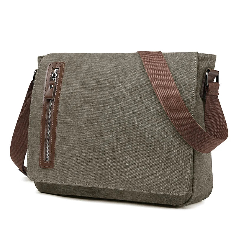 Jasper | Men's Vintage Canvas Crossbody Messenger Bag - Image 12