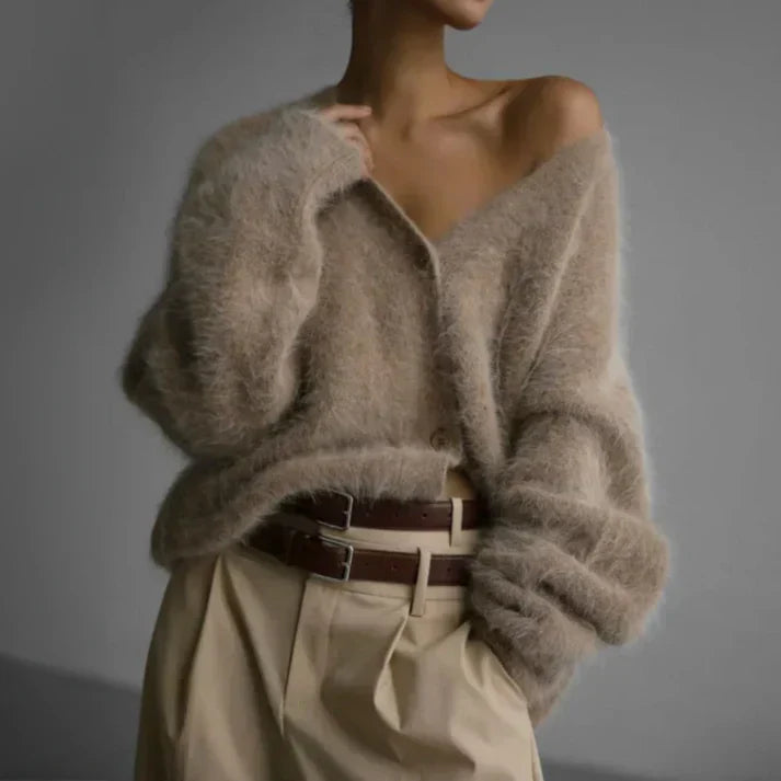 Women's Timeless Elegance Loose-Fitting Cardigan