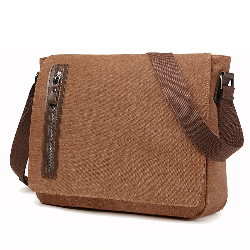 Jasper | Men's Vintage Canvas Crossbody Messenger Bag - Image 9