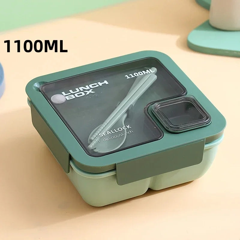 Bento Lunch Box Leak Proof Portable Container Utensils Microwave Safe - Image 8