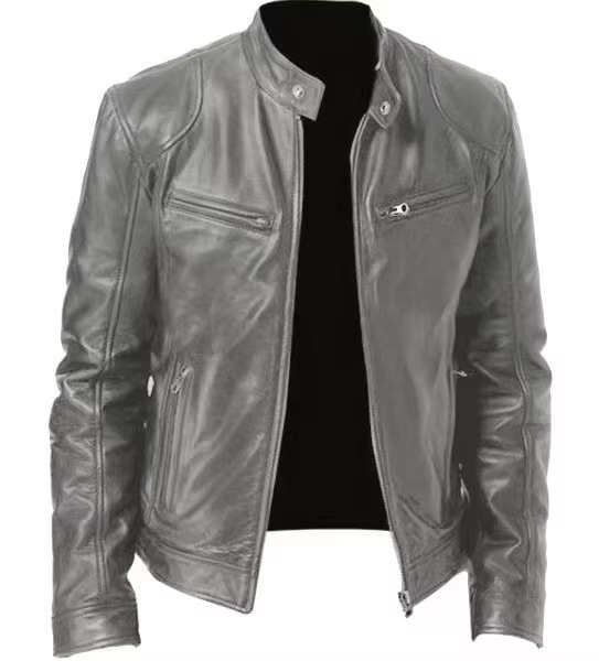 Men's Elegant Warm Buttoned Collar Jacket for All Season