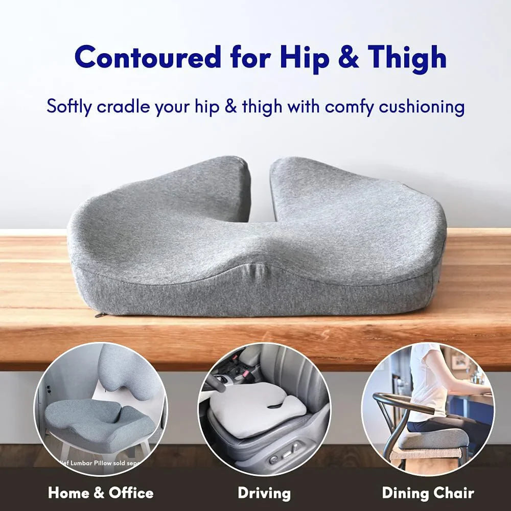 Ergonomic Seat Cushion for Spine Support