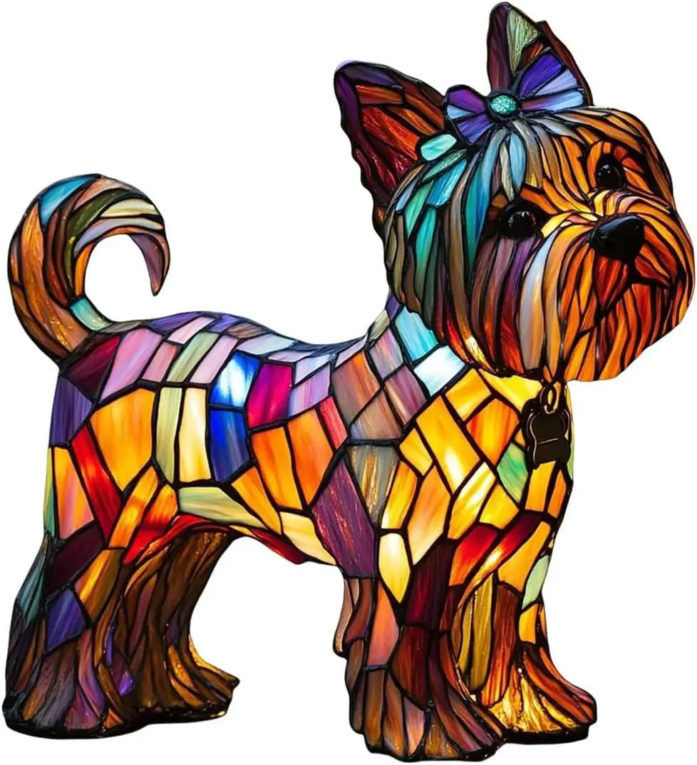 Colorful Dog Figurine Table Lamp Playful Artistic Home Décor - Image 12