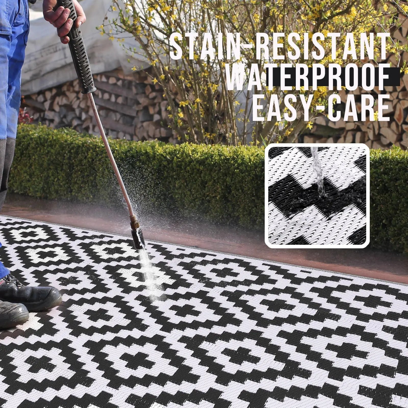 Harbour Haven Outdoor Rug | Reversible Waterproof Patio Mat - Image 4