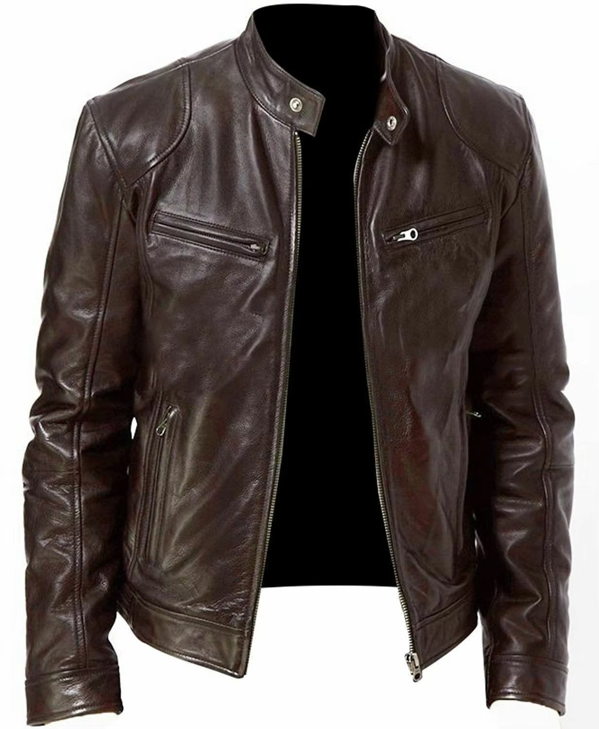 Men's Elegant Warm Buttoned Collar Jacket for All Season