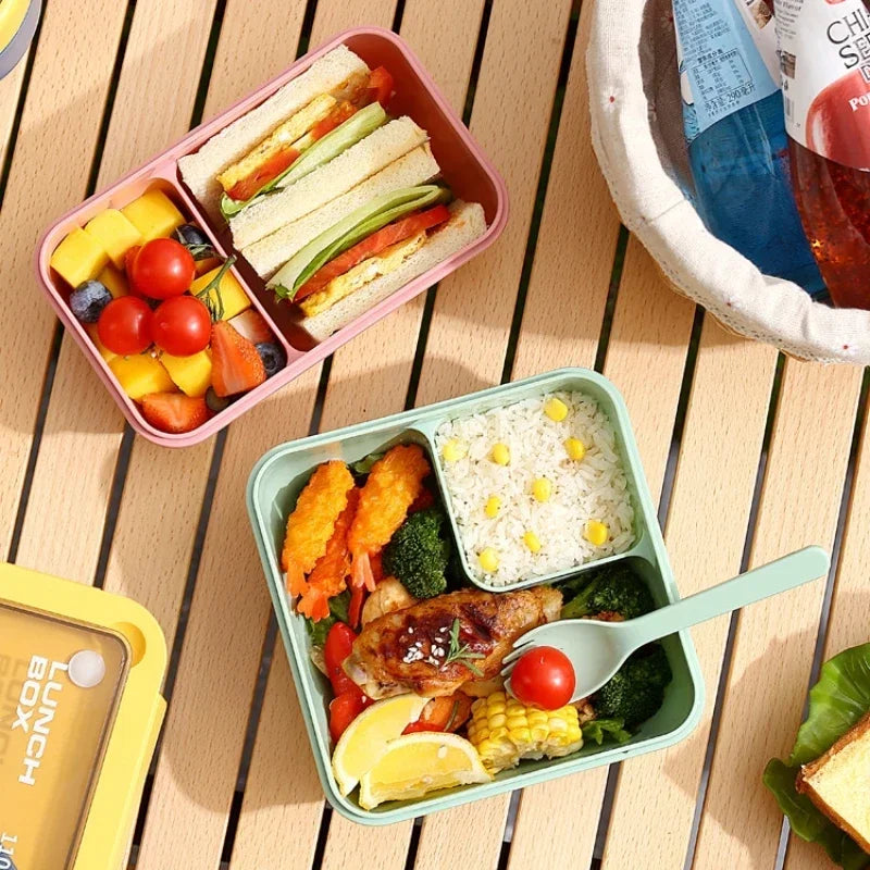 Bento Lunch Box Leak Proof Portable Container Utensils Microwave Safe - Image 3