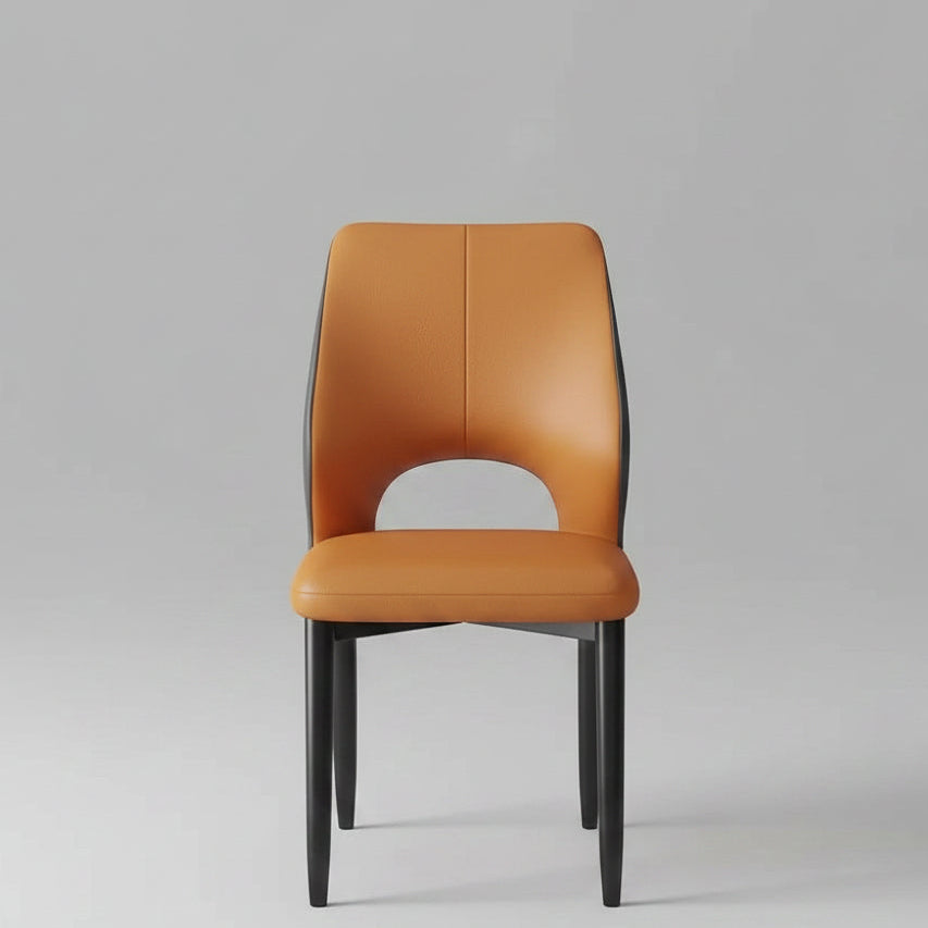 Modern Leather Dining Chair with Backrest