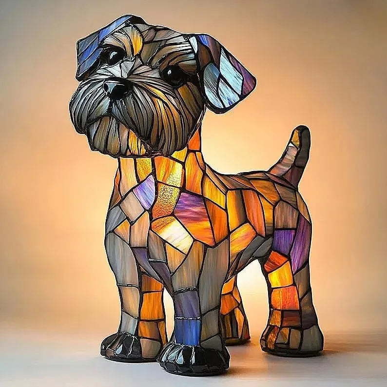Colorful Dog Figurine Table Lamp Playful Artistic Home Décor - Image 15
