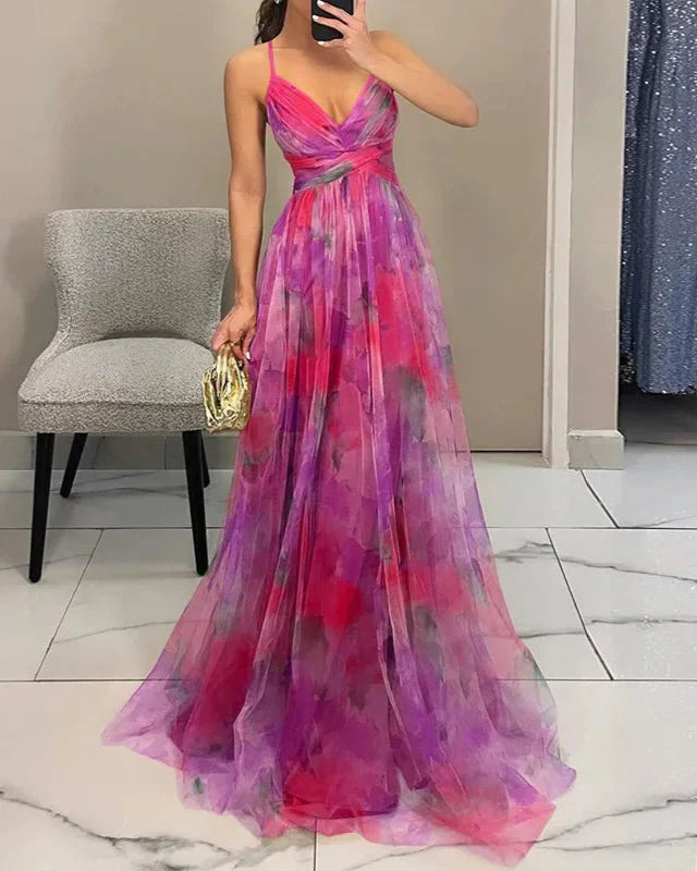 Women's Breathable Flattering Floral Maxi Dress