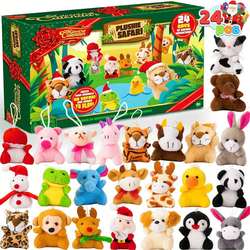 24 Piece Mini Plush Stuffed Animal Advent Calendar