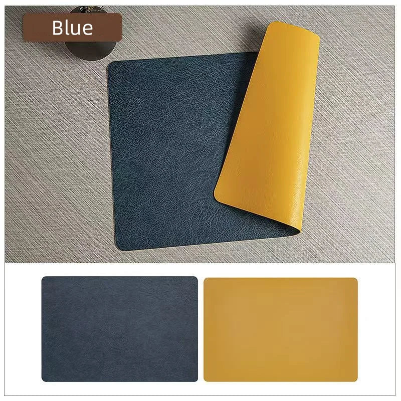 Faux Leather Placemats Double Sided Waterproof Heat Resistant Dining Table Set - Image 13