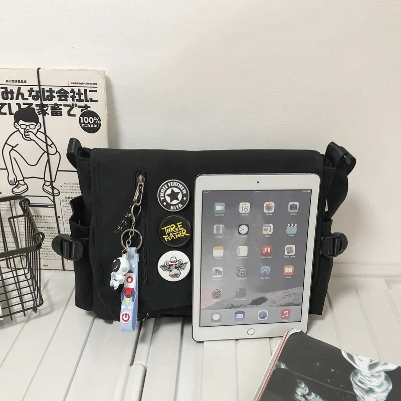 Noah | Trendy Nylon Lightweight Crossbody Messenger Bag - Image 5