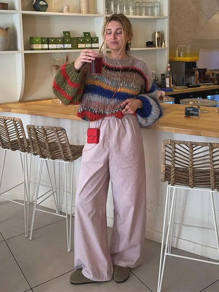 Fashion Cosy Outdoor Multicoloured Sweater for Women