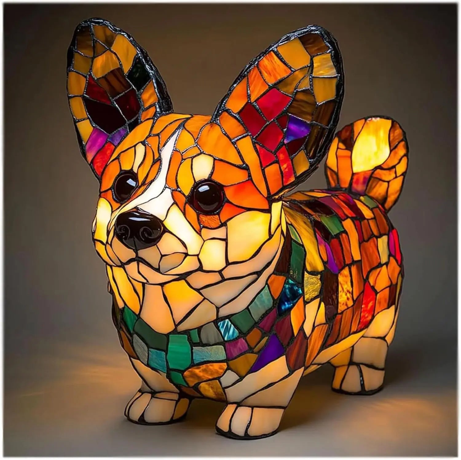 Colorful Dog Figurine Table Lamp Playful Artistic Home Décor - Image 20