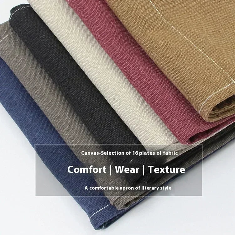 Canvas Apron Unisex Chef Kitchen Workwear Pockets Adjustable Fit - Image 6