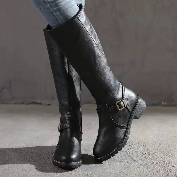 Women’s Versatile Outdoor High Leather High Boots