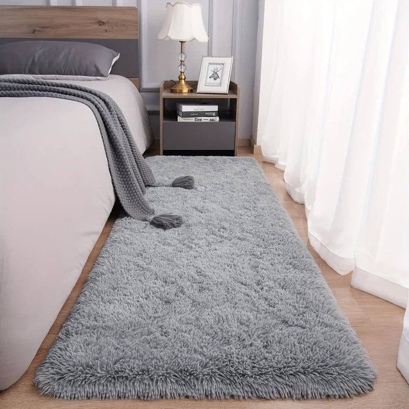 Washable Faux Fur Rug Plush Non Slip Soft Bedroom Mat