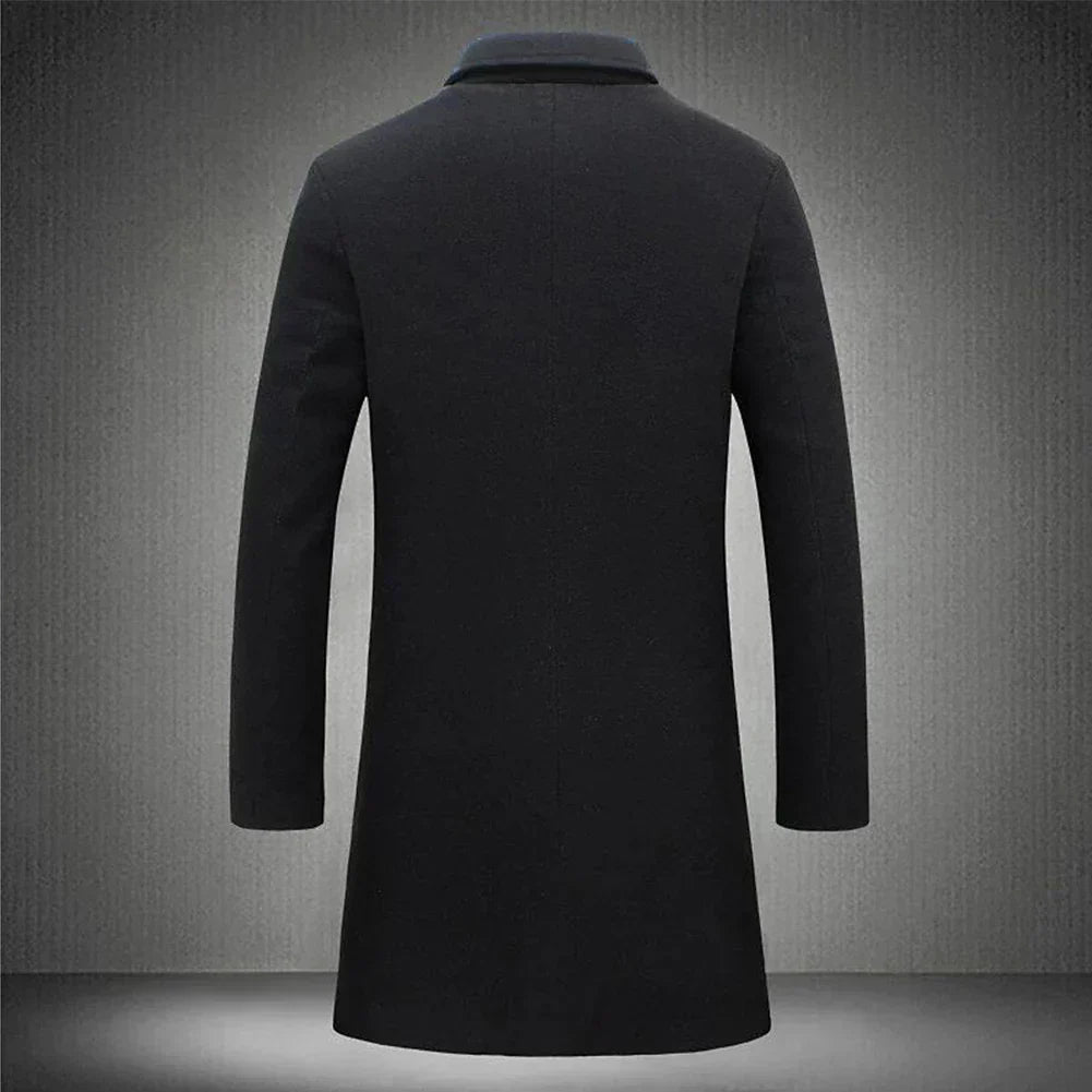 Men’s Classic Formal Warm Long Overcoat