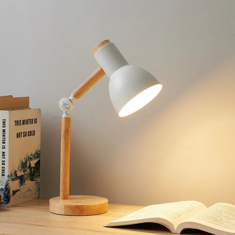 Wooden Desk Lamp Adjustable Nordic Modern Table Light - Image 4