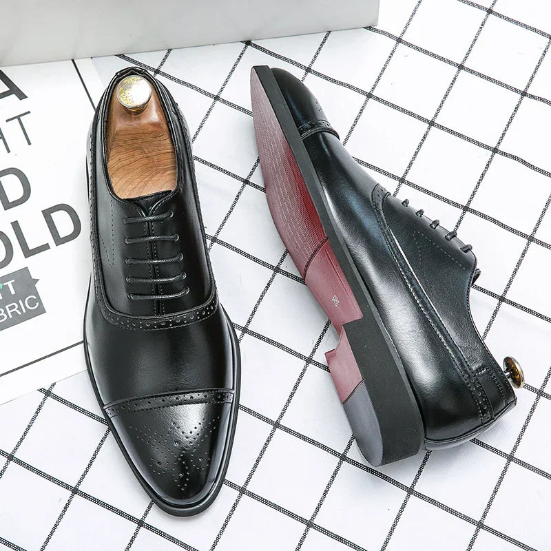 Men’s Elegant Brogue Formal Wedding Shoes