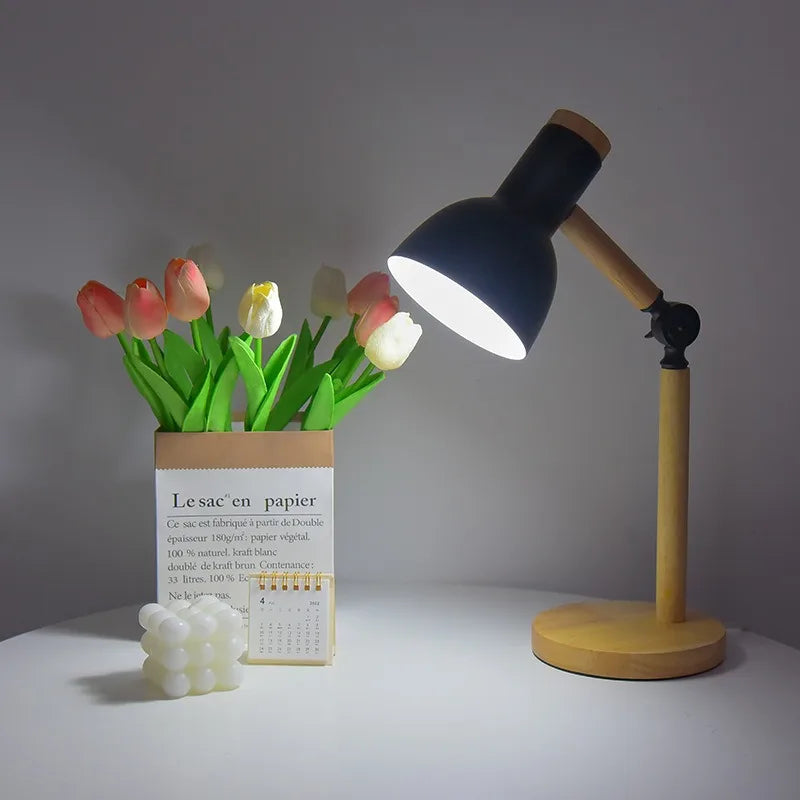 Wooden Desk Lamp Adjustable Nordic Modern Table Light - Image 7