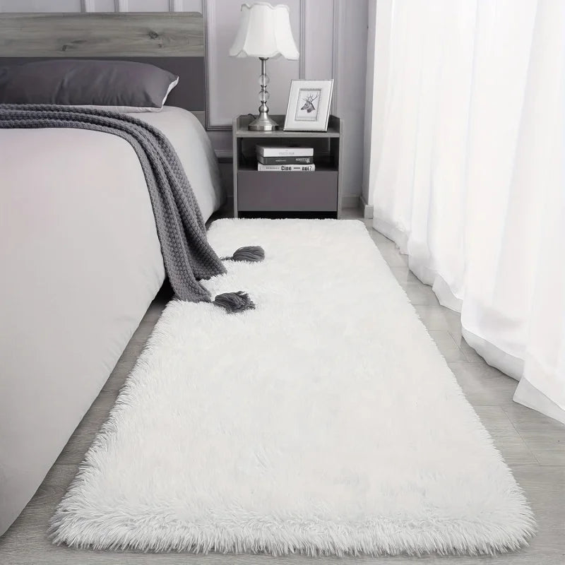 Washable Faux Fur Rug Plush Non Slip Soft Bedroom Mat - Image 2